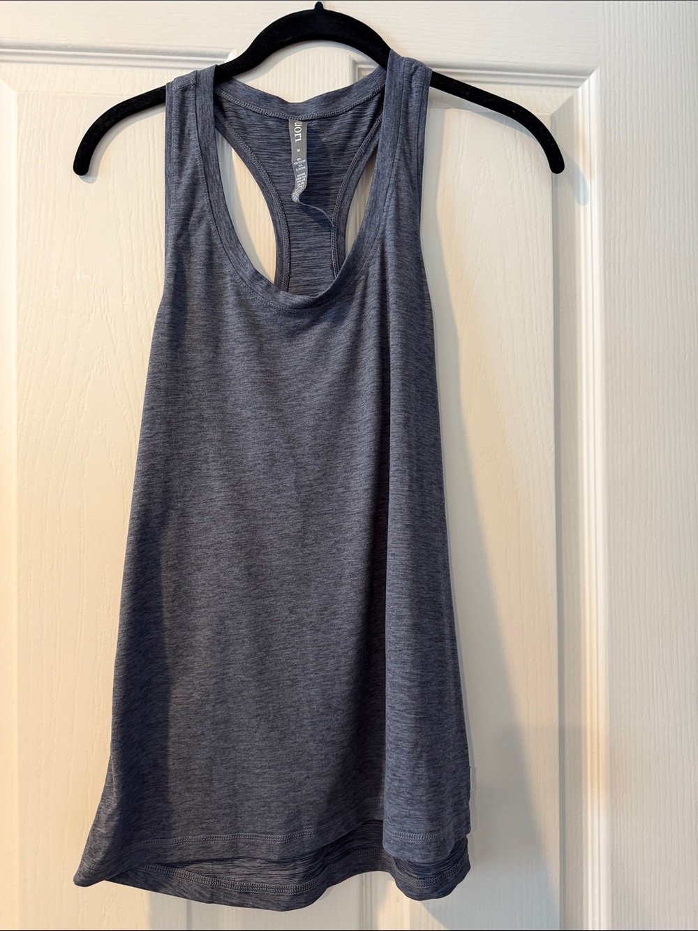 Vuori Heathered Charcoal Racerback Tank